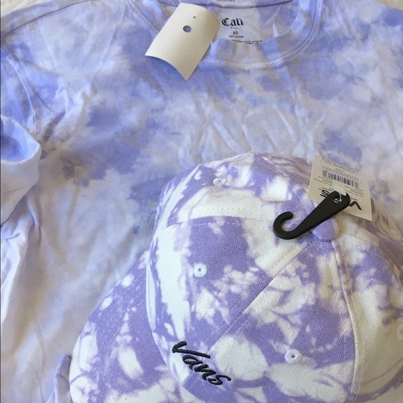 VANS tie dye Cap hat & shirt top NWT - Picture 3 of 4